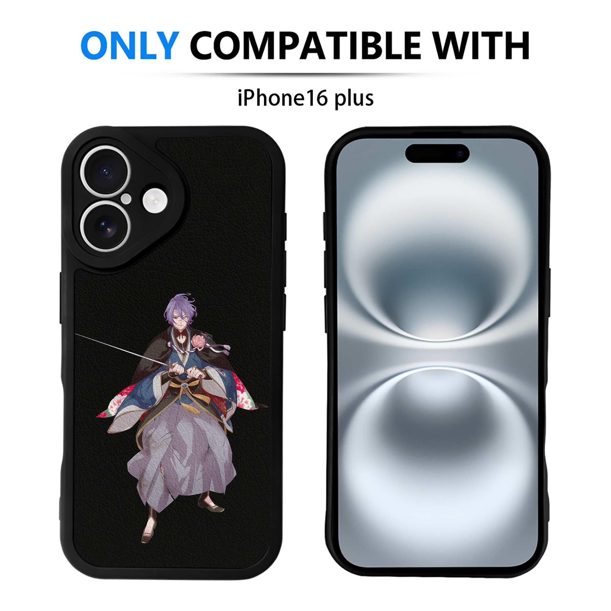 （画像用） 刀剣乱舞 Touken Ranbu 【iPhone 16シリーズ対応】シリコンスマホケース（レザー調） 材質：シリコン